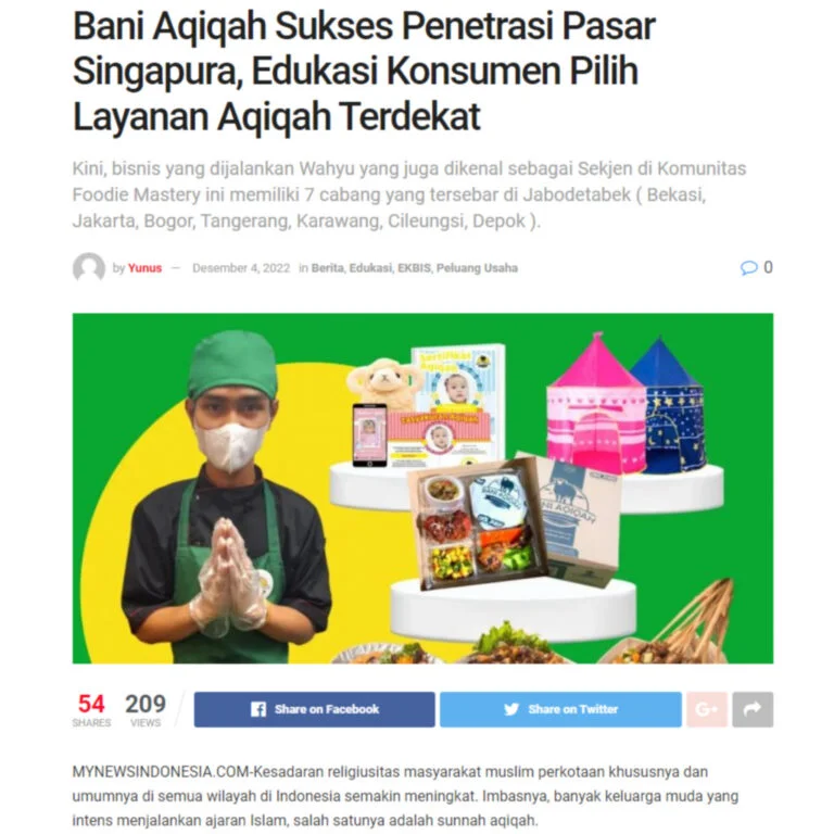 Liputan Bani Aqiqah di My News Indonesia