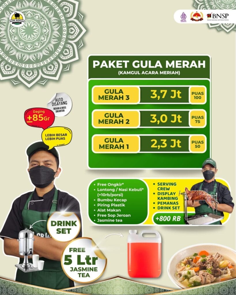Pricelist Kambing Guling Paket Gula Merah