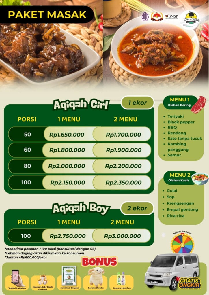 Harga Paket Aqiqah - Masak
