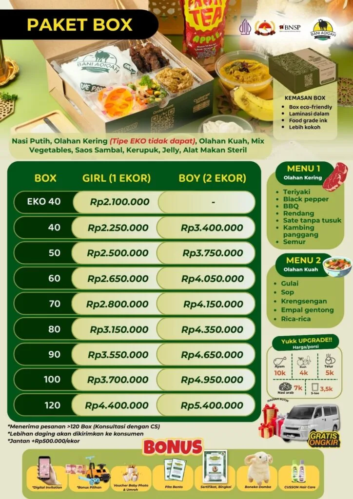 Harga Paket Aqiqah - Nasi Box